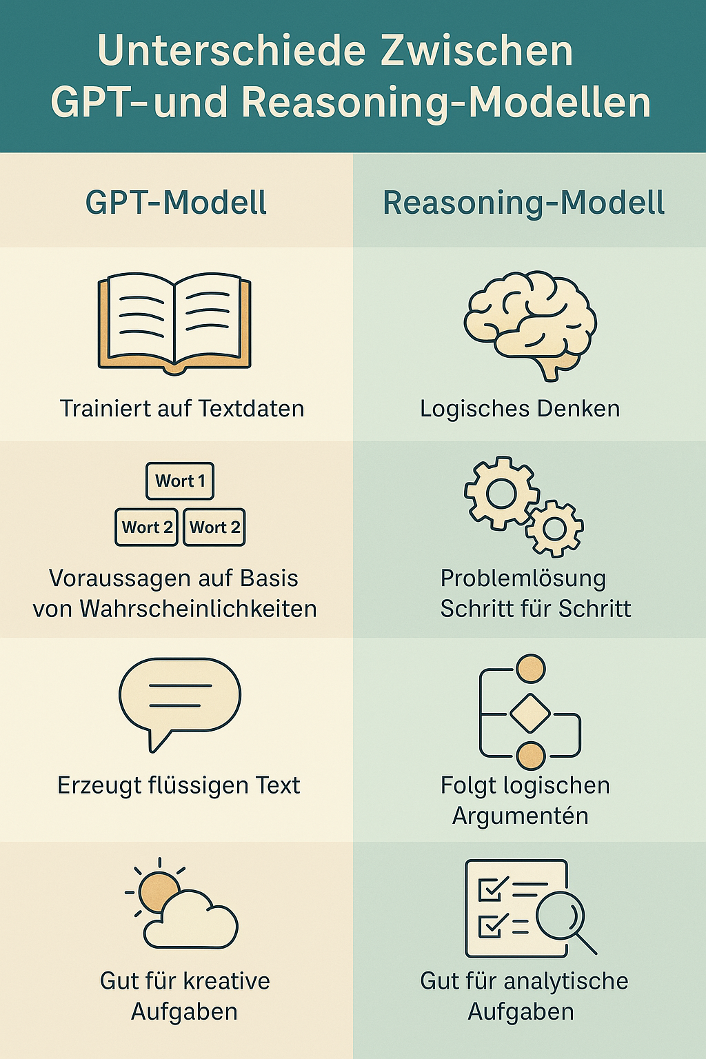 GPT vs. Reasoning-Modelle: Die Zukunft der KI verstehen